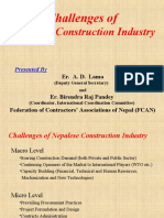 Challenges of Neplease Construction Industry