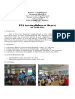 Pta Accomplishment Report 2023