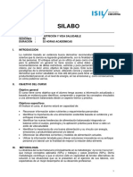 Sílabo - Nutrición y Vida Saludable - ISIL