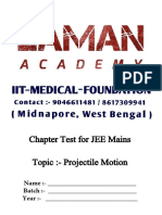 4-Chapter Test (Projectile Motion) - Zaman Academy