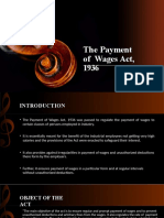 The Payment of Wages Act J1936