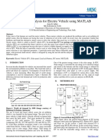 Drive Cycle Analysis For Electric Vehicle Using MATLAB