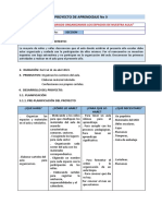 Proyecto 3 Organizamos Nuestra Aula 3, 4 y 5 Años