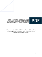 Cours Sur Les Modes Alternatifs de Règlement Des Différends