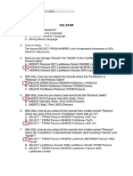 MultipleChoiceExam SQL