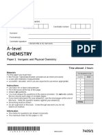 AQA A-Level Chemistry Paper 1 Questions