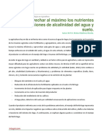 Como Aprovechar Al Maximo Los Nutrientes en Codiciones de Alcalinidad Del Agua y Suelo