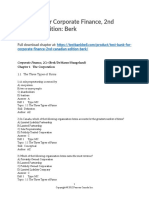 Test Bank For Corporate Finance 2nd Canadian Edition Berk