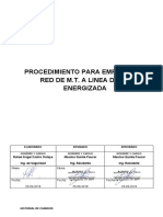 17.-Procedimiento para Empalme de Red de M.T. A Linea de MT Energizada