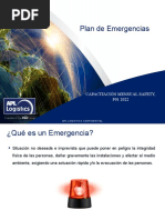 Capacitación Mensual Safety P01 - PLAN DE EMERGENCIAS