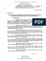 GHQ AFP Circular NR 02 Dated 22 February 2019, Subject - Implementing Guidelines, Rules and Regulations On Attrition System in The AFP