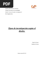 Tipos de Investigación Según El Diseño