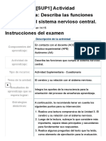 Examen - (ACDB1-15%) (SUP1) Actividad Suplementaria - Describa Las Funciones Que Cumple El Sistema Nervioso Central