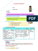 D1 A2 SESION PS. Valoramos Nuestras Manifestaciones Culturales y Costumbres Familiares