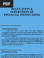 Regulation and Supervision of Financial Institutions