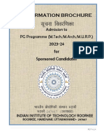 M.Tech. Sponsored Information Brochure 2023