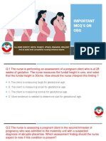 Important MCQ's On OBG