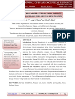 A Review of Research Papers On Nasya Karma in Cervical Spondylosis Published During 2010-2020