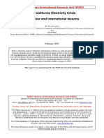 2001 February - Sam Weinstein & David Hall - The California Electricity Crisis - Overview and International Lessons