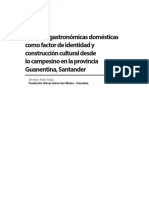 Prácticas Gastronómicas Domésticas Como Factor de Identidad y Construcción Cultural Desde Lo Campesino en La Provincia Guanentina, Santander