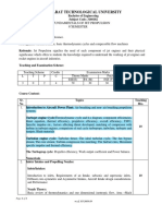 Gujarat Technological University: Fundamentals of Jet Propulsion 6 Semester