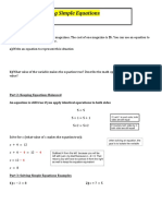 Section 4.1 - Solving Simple Equations