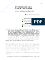 Criptomoeda e Fato Gerador Tributario