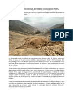 Lomas de Mangomarca en Riesgo de Abandono Total