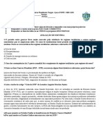 Avaliacao Perido Entre Guerras 3 Ano