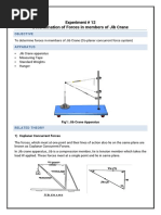 Lab 12 Forces in A Jib Crane