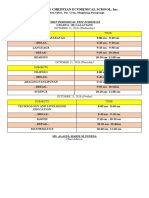 Grade 6 Exam Schedule