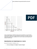 Properties of Indifference Curve