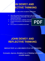 John Dewey and Reflective Thinking: Reflection As A Meaning Making Process