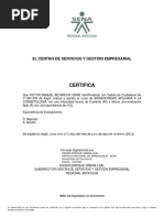 Certificado Del Sena