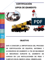 Certificación Eqs. Izamiento