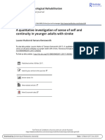 A Qualitative Investigation of Sense of Self and Continuity in Younger Adults With Stroke