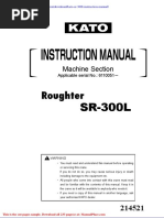 Kato SR 300l Instruction Manual