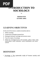 Introduction To Sociology