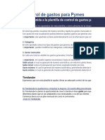 Control de Gastos en Excel