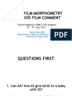 Blood Morphometry or Blood Film Comment