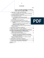 AVIS Adopté Par Le Conseil Économique Et Social Au Cours de Sa Séance Du 25 Novembre 1998................. I - 1