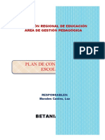 Pla Anual de Trabajo de Toe y Convivencia Escolar