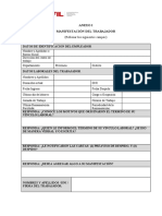 Anexo I - Manifestación Trabajador