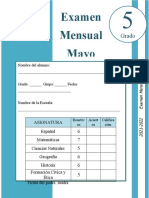 5to Grado - Examen Mensual Mayo (2021-2022)