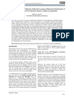 The Effectiveness of The Utilization of Blended Learning in High School Mathematics of Lopez East and West Districts:Basis For A Home Learning Plan