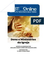 Dons e Ministérios Na Igreja