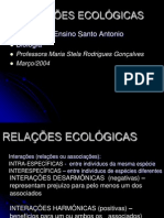 Relações Ecológicas Harmônicas e Desarmônicas