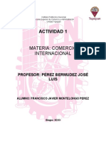 Actividad 1: Materia: Comercio Internacional