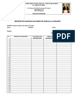 Formato de Asistencia A Reunión de Padres de Familia N 6 2022-2023