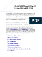 Las 16 Verdades Fundamentales de Las Asambleas de Dios